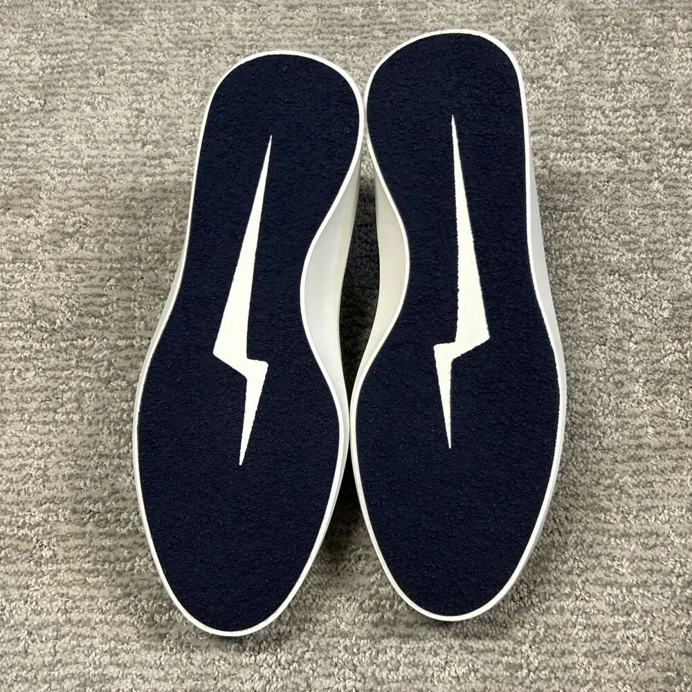 Wolf & Shepherd Cruise Navy Leather Slip On Mules Shoes Mens US 7.5 EU 40.5 New